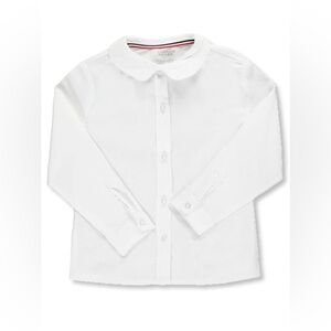 Girls French Toast White button up Peter Pan collar shirt